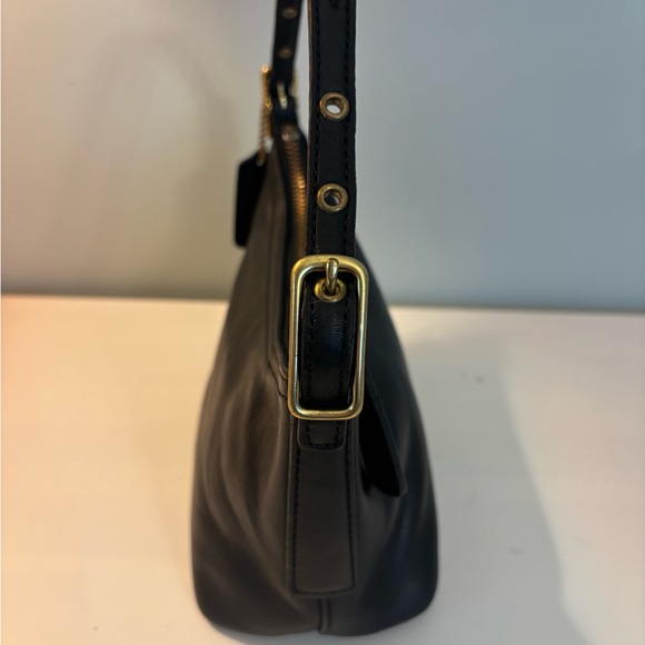 Vintage Coach Demi Black Leather Shoulder Bag 9844 Made in Costa Rica - Picture 7 of 11